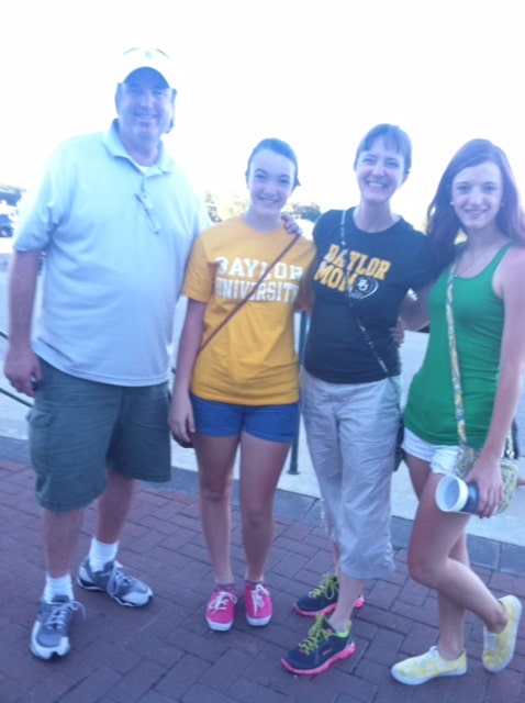 Amy Stone's Family Weekend 2013: From left, Dad Randy, Sister Corrie, Mom Marine '88, and Amy '16. 