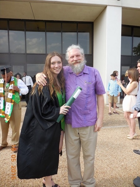 Lydia Broadway '15 graduated with her BS in Engineering and celebrates with her father, Mikael "Mike" Broadway '80. Lydia's mother, Everly Broadway '80, passed away in 2013 and is constantly in the thoughts and prayers of both Lydia and Mike.