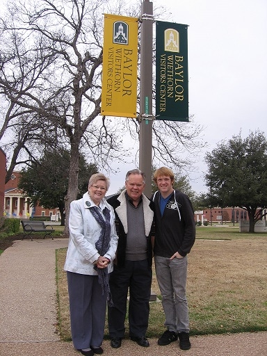 Christian White '15 celebrates with his great-aunt Joy White Edwards of Fort Worth and his grandfather Buddy White of Grand Prairie, both of whom graduated from Baylor in 1963.  Christian's brother, Charlie, will enroll at Baylor in the fall as a freshman.
